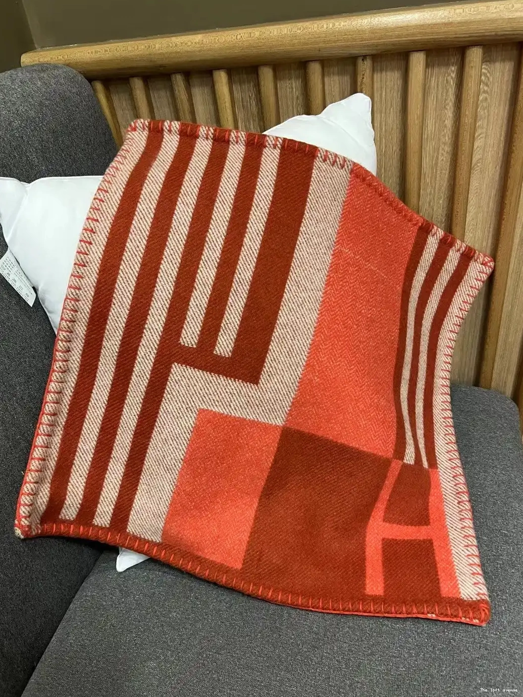 WOOL PILLOW HERMES THROW ITHAQUE 0519
